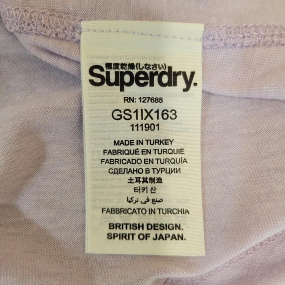 Superdry Vintage Logo Lilac Basic Graphic Tee Siz… - image 7